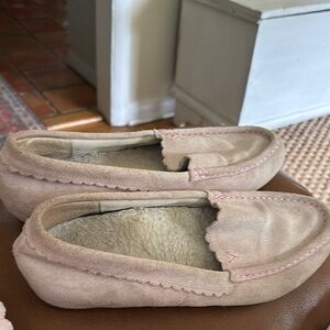 Vionic Pink Moccasin Slippers with Plush Lining